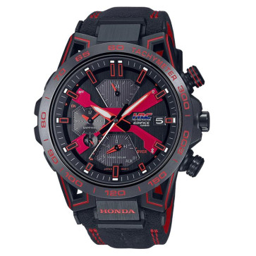 Watch strap Casio ECB-2000HR-1AER / 10680549 / Alcantara Leather/Textiles Multicolor